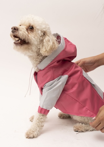 Chumpa Impermeable Rosado y gris  (Pink and grey )